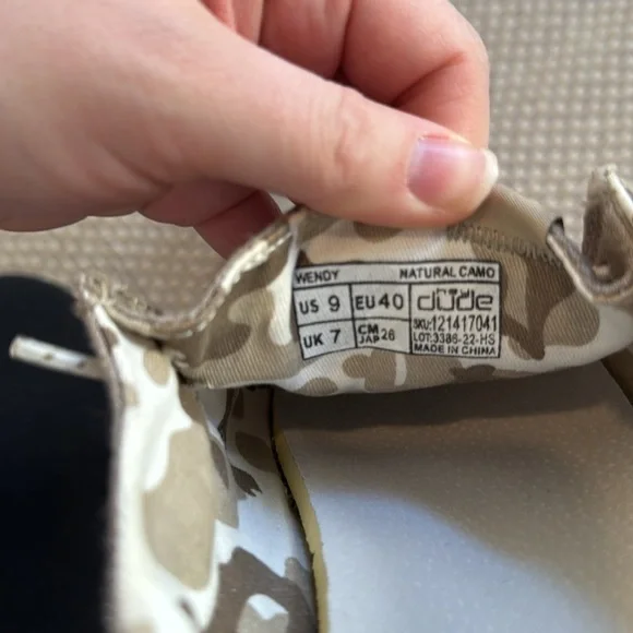 Hey Dude cream and camo shoes - Picture 4 of 4